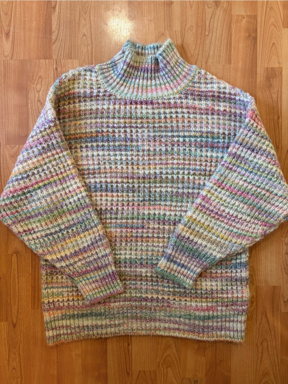 Top Shop Chunky Sweater Pink and Green 12- Large